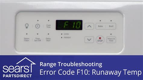 kenmore stove f10 error